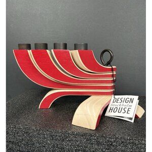 NWT Design House Stockholm Nordic Light Candle Holder Jona Grundell Sweden Red